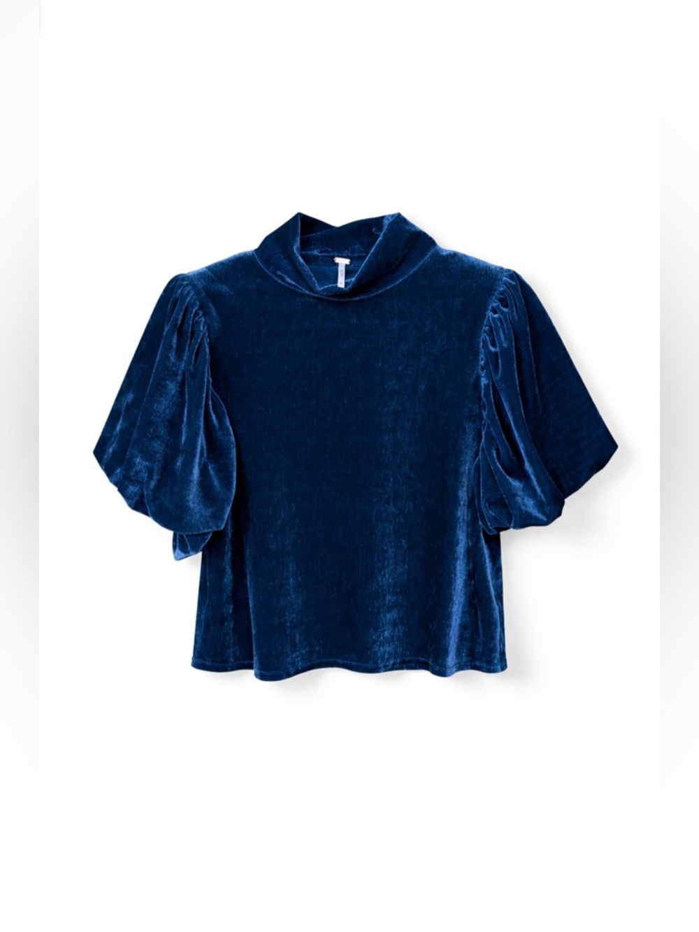 Free People Puff Sleeve Velvet Top